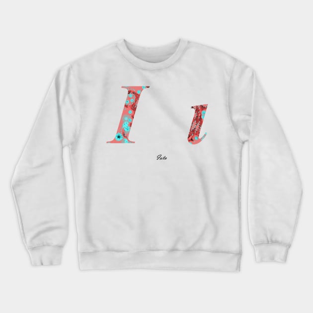 Iota Greek Alphabet Crewneck Sweatshirt by joancaronil